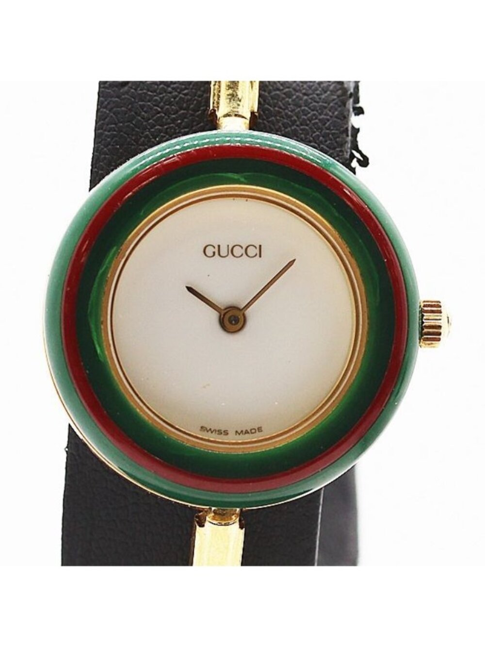 Gucci Change Bezel 11 12.2 Quartz White Dial Watch Mtm